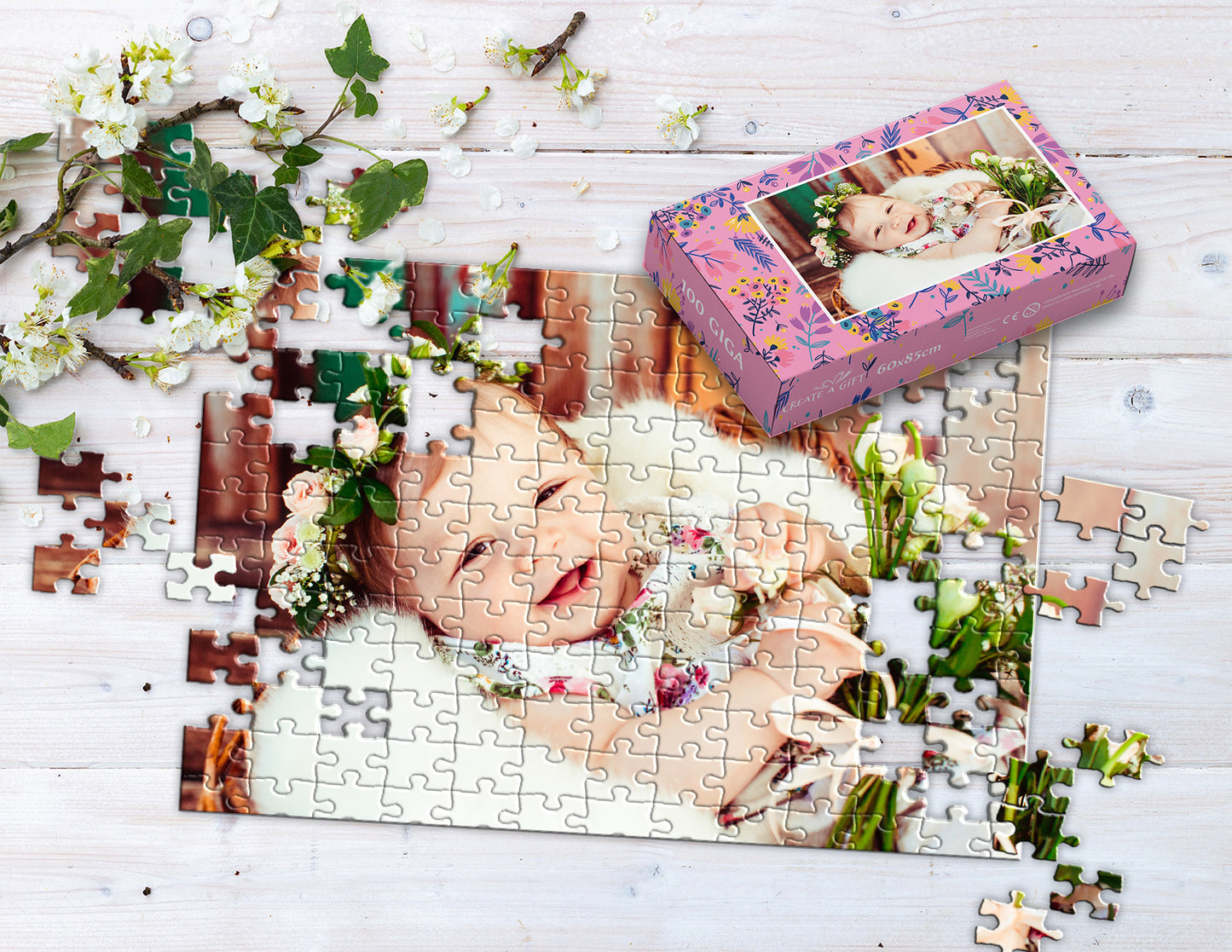 Photo puzzle 100 GIGA pieces 60 x 85 cm / 33.5 x 23.6 inches in a box