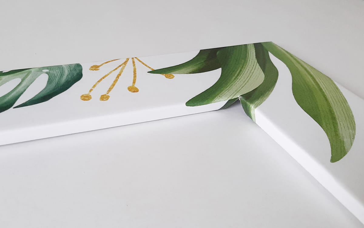 Photo frame for taking pictures FLOWERS - customisable writing