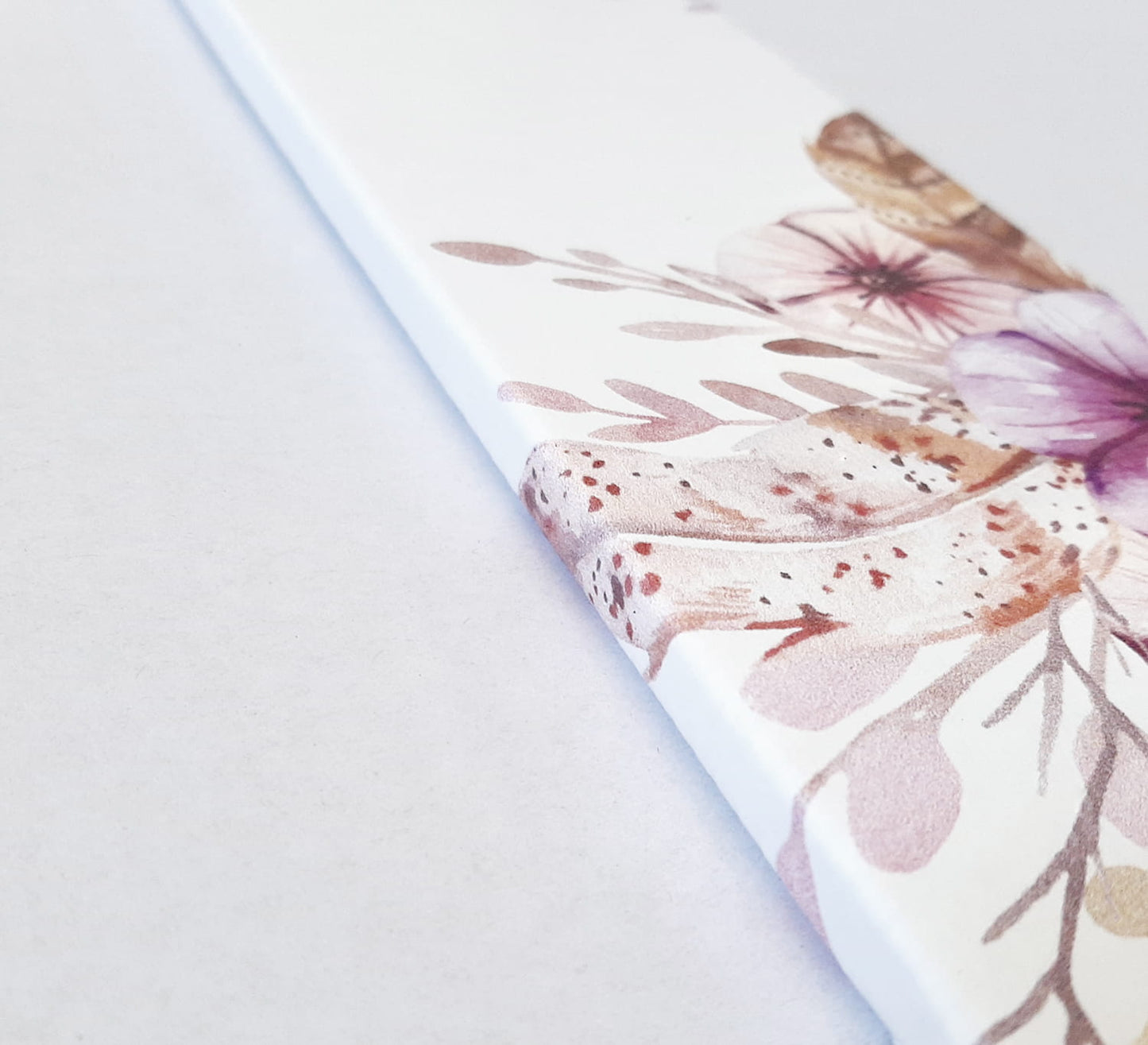 Photo frame for taking pictures FLOWERS - customisable writing