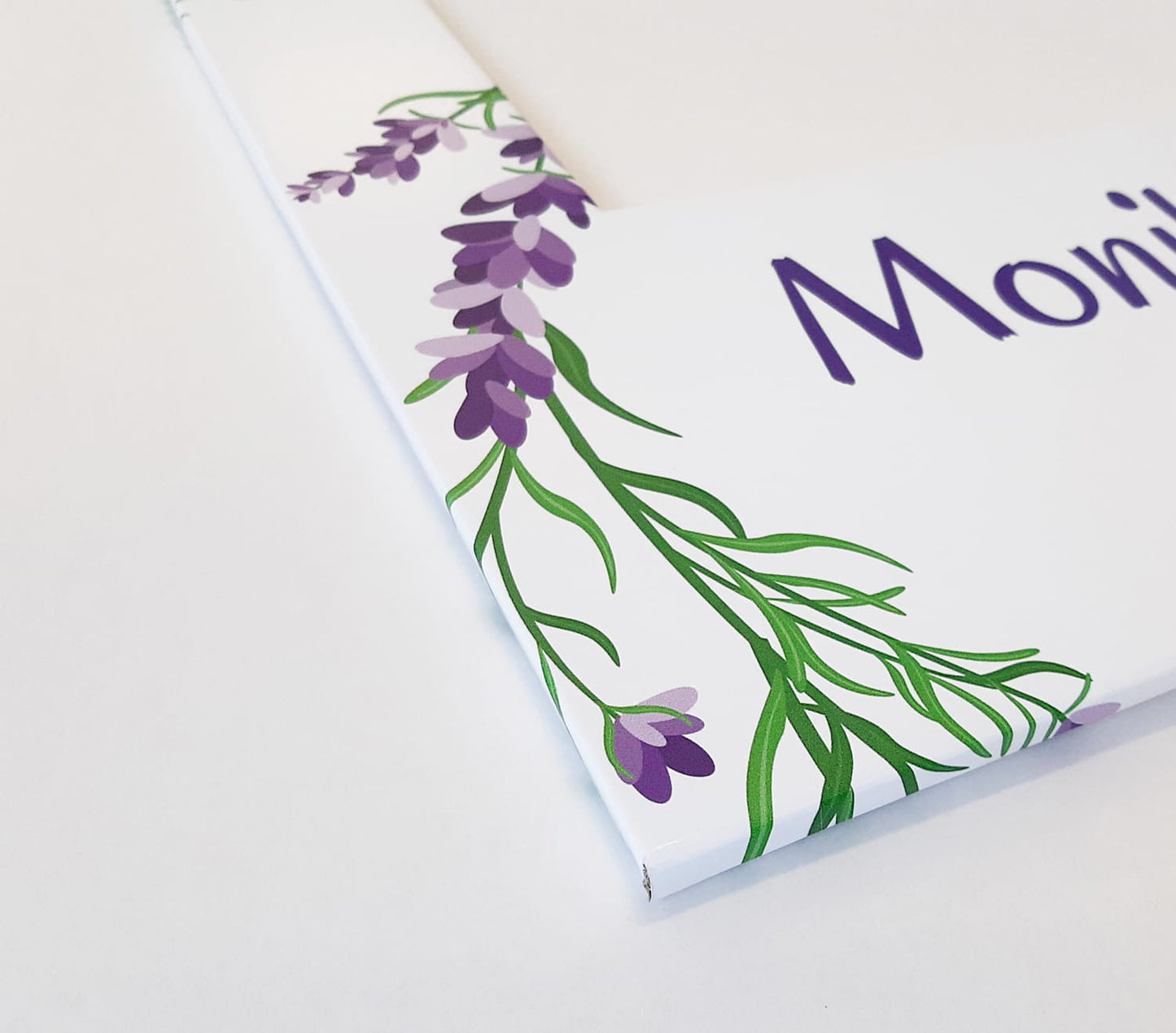 Photo frame for taking pictures FLOWERS - customisable writing