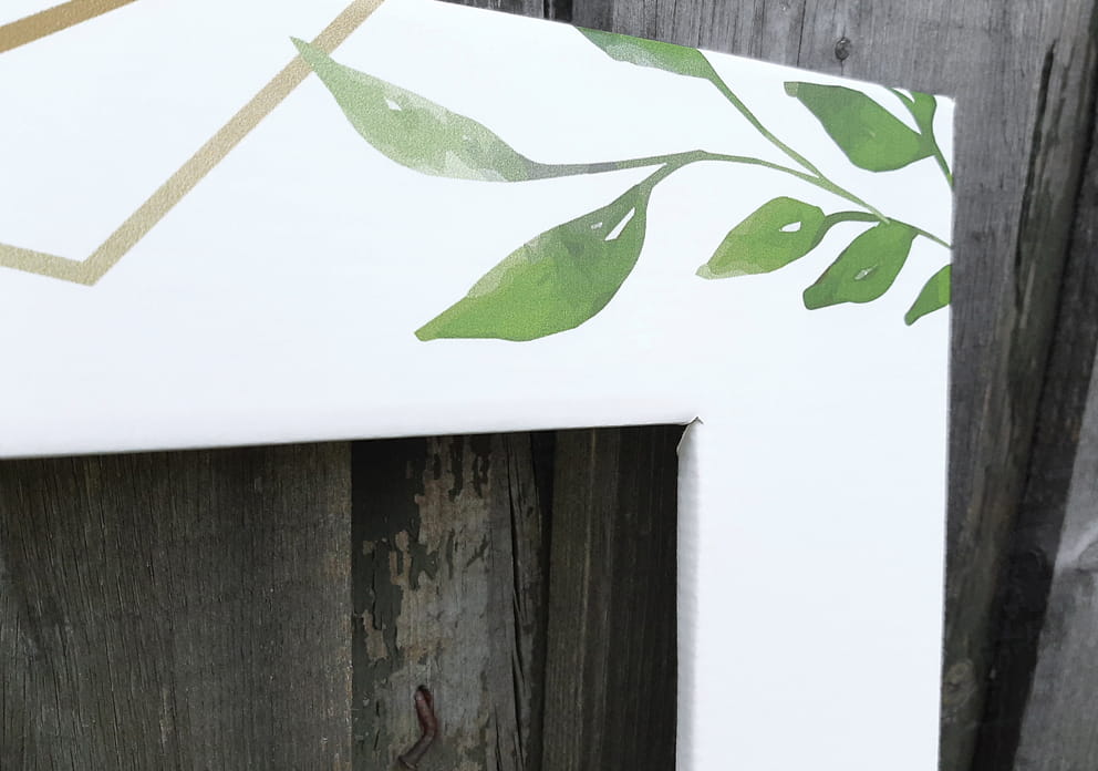 Photo frame for taking pictures FLOWERS - customisable writing