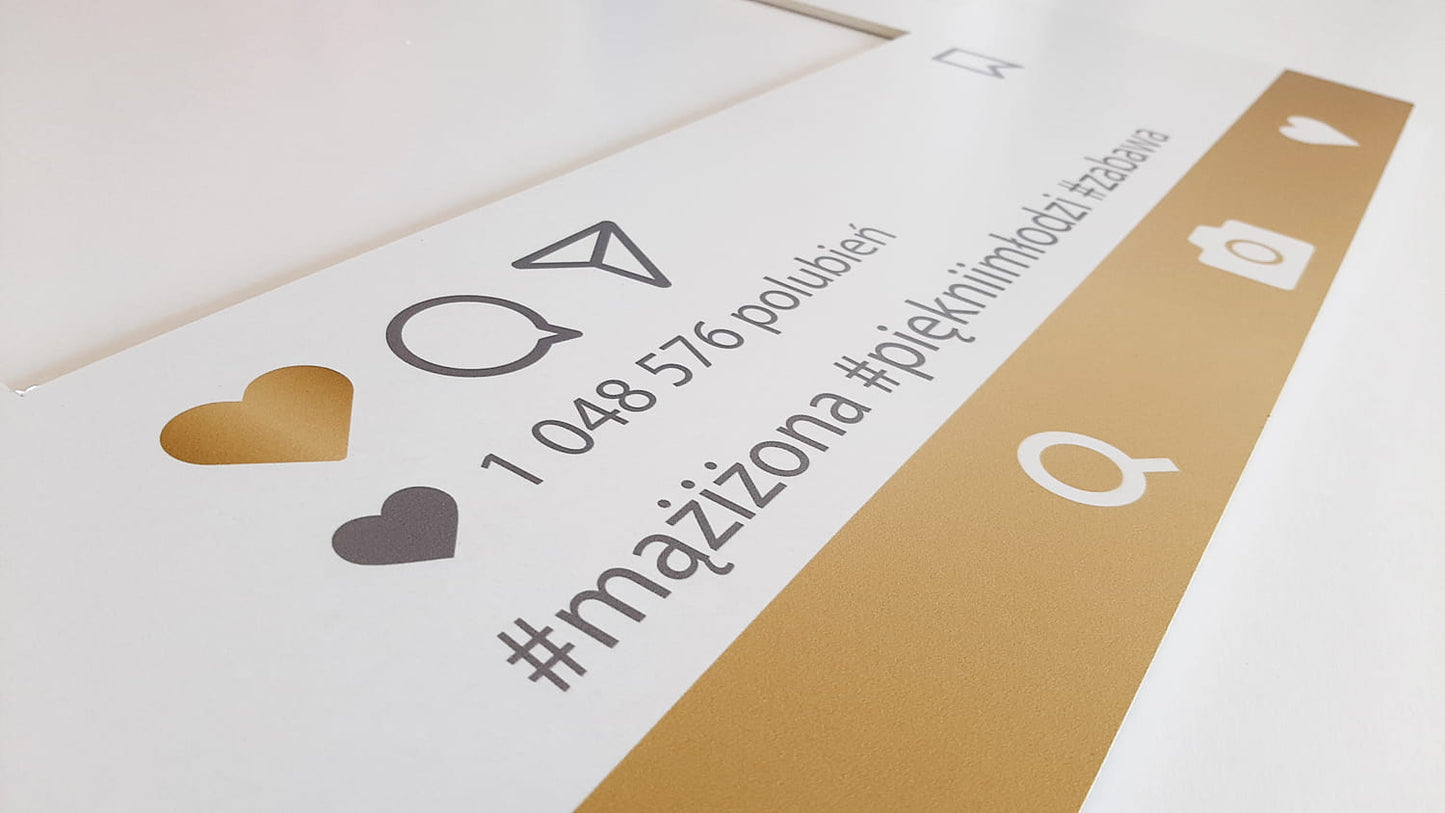 Photo frame for taking pictures INSTAGRAM - customisable writing