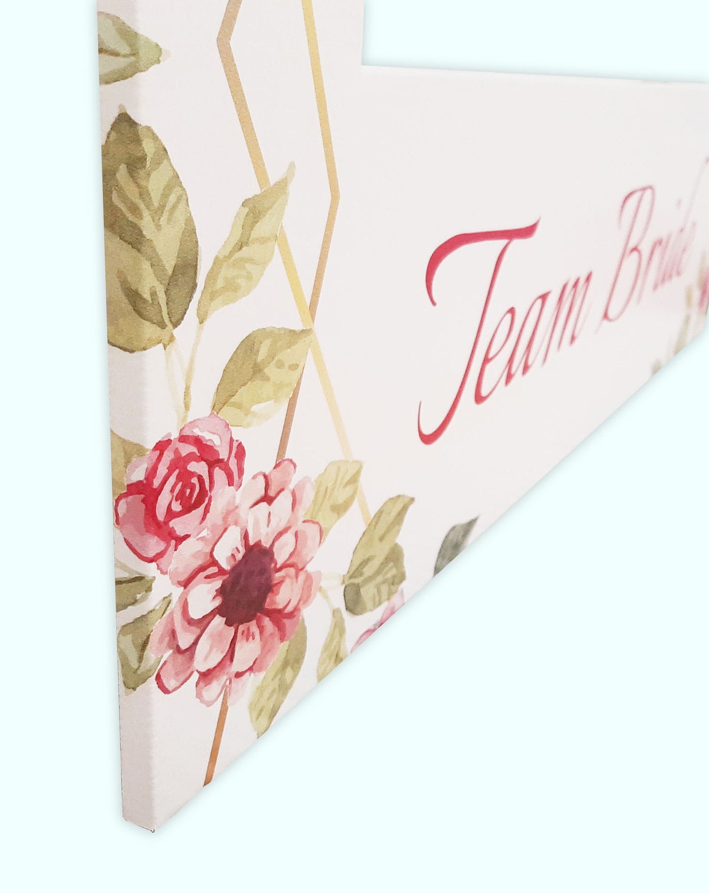 Photo frame for taking pictures FLOWERS - customisable writing