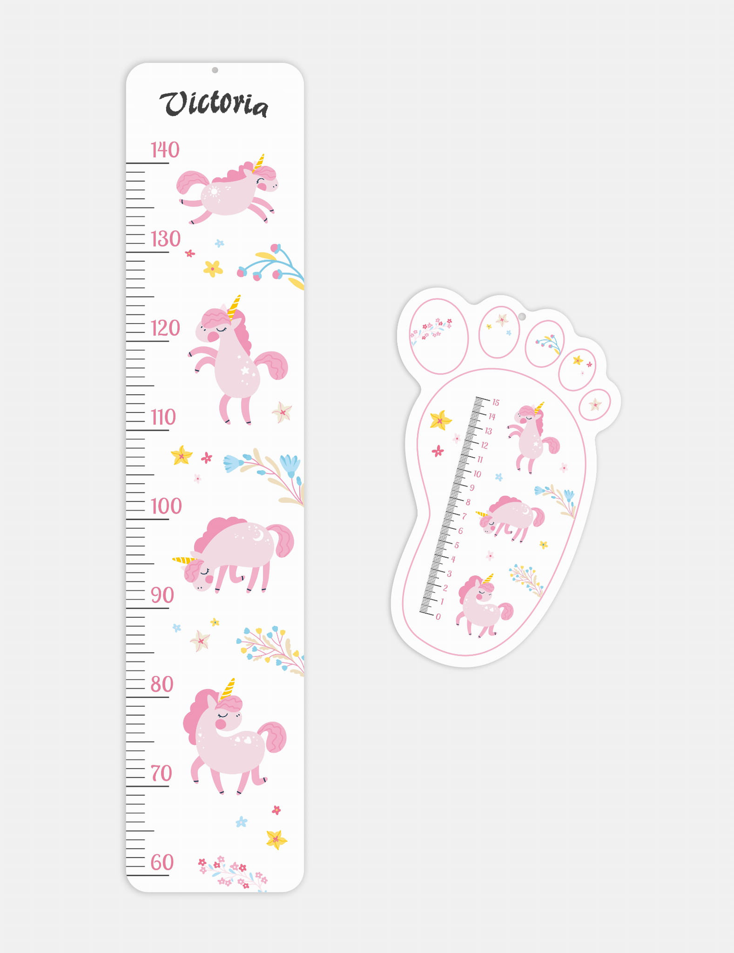 Growth measure with baby's name + foot gauge FREE