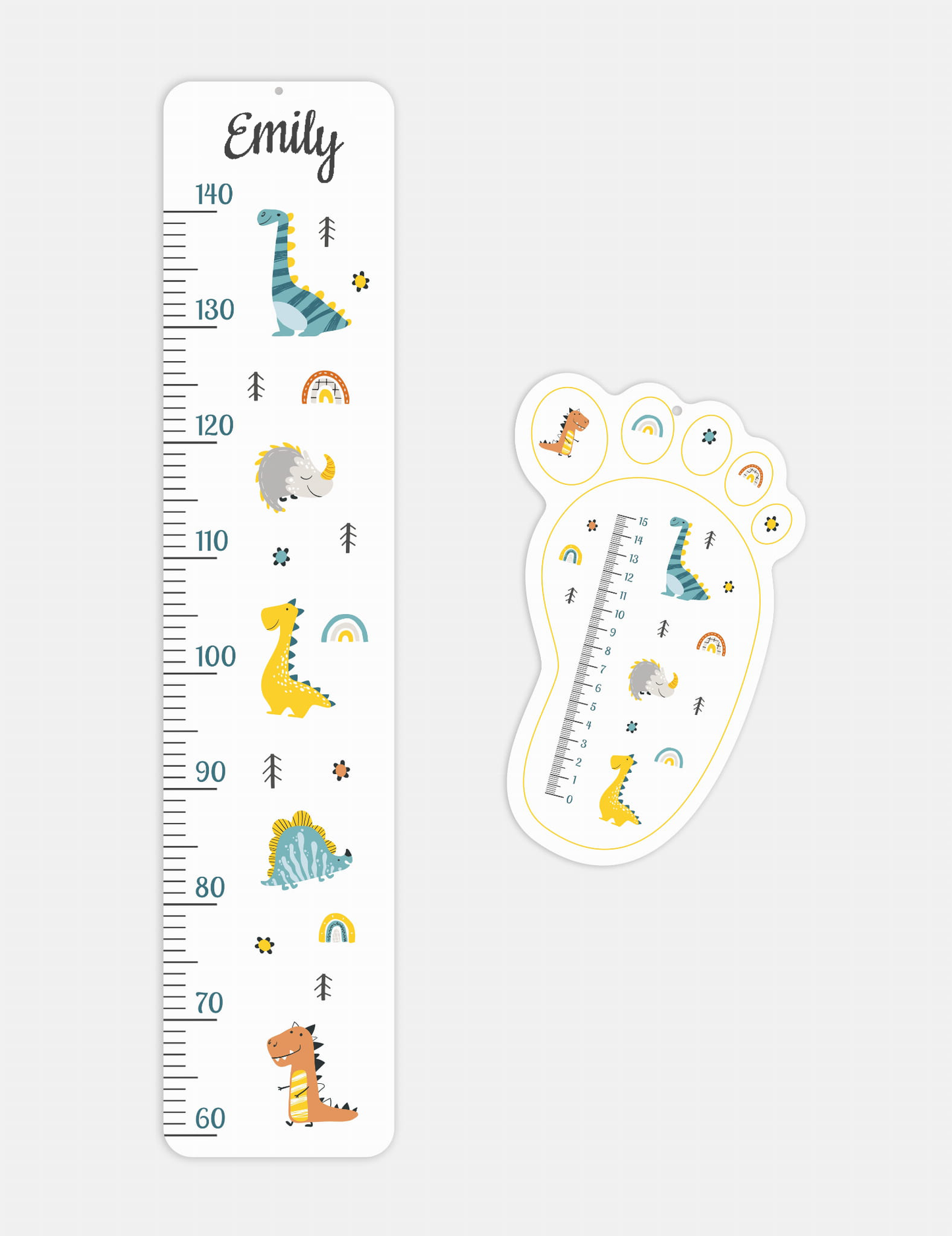 Growth measure with baby's name + foot gauge FREE