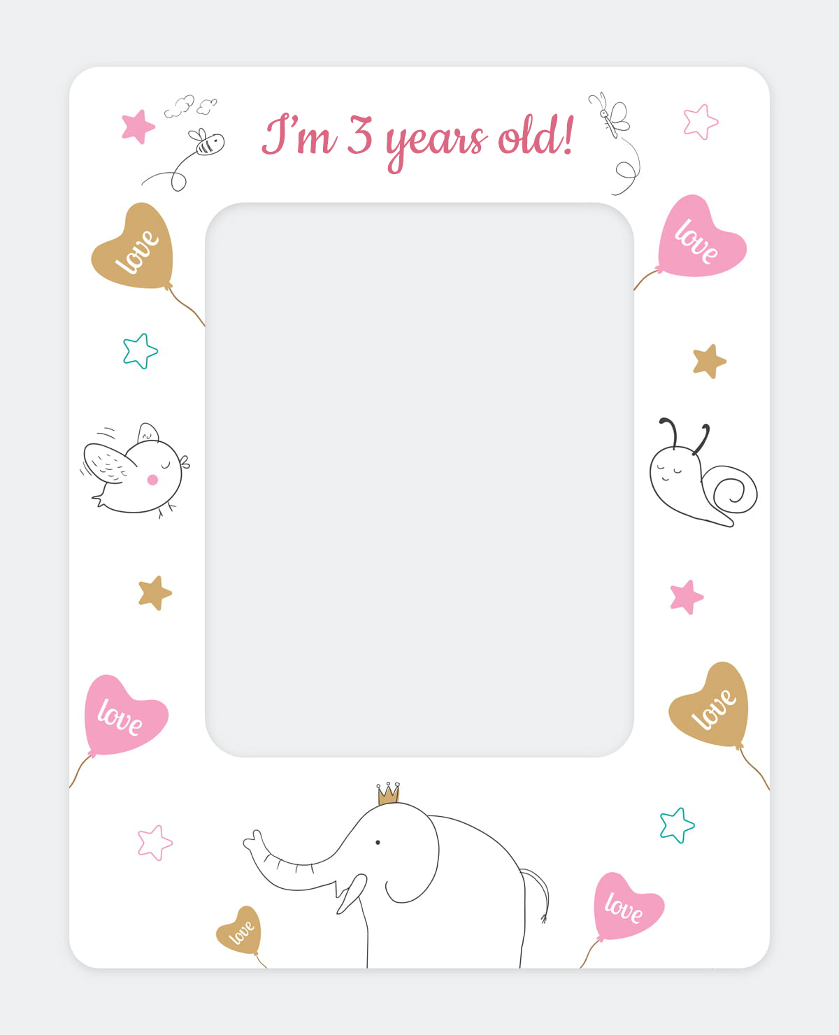 Photo set for child 2 in 1 photo frame + 6 plates for photos