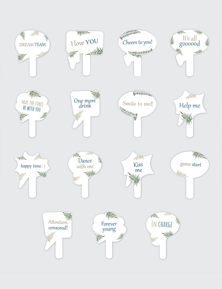 Birthday or party photo plates 15 pieces