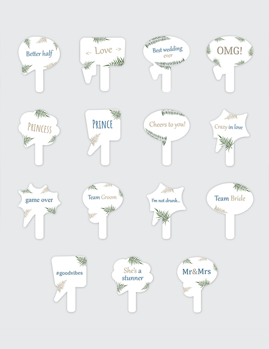 Wedding photo plates 15 pieces