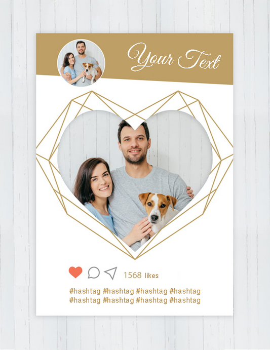 Photo frame heart Instagram for taking pictures