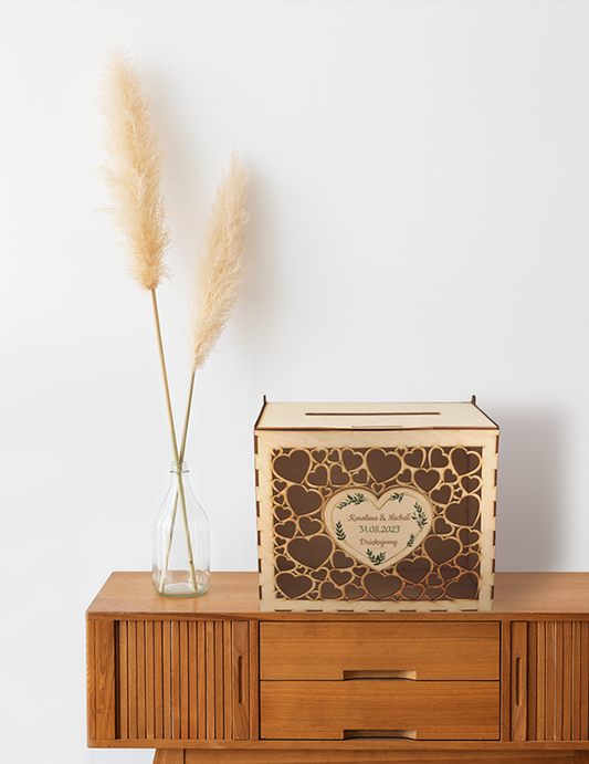 Plywood envelope box - personalised