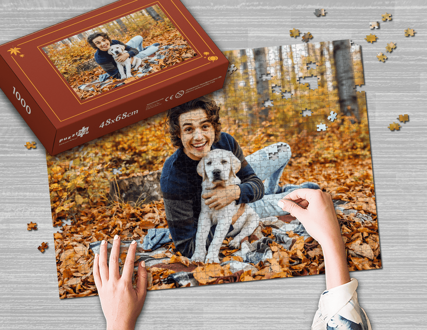 Photo puzzle 1000 pieces 48 x 68 cm / 18.9 x 26.7 inches in a box