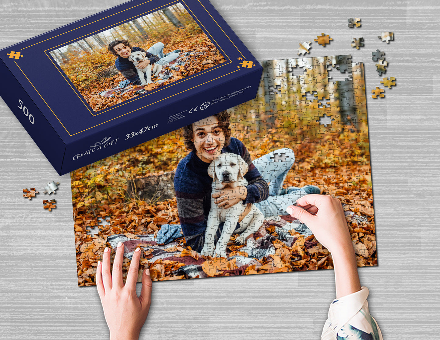 Foto puzzle 500 dílků 33 x 47 cm v KRABIČCE 