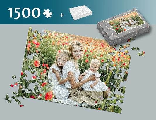 Photo puzzle 1500 pieces 58 x 85 cm / 22.8 x 33.5 inches in a box