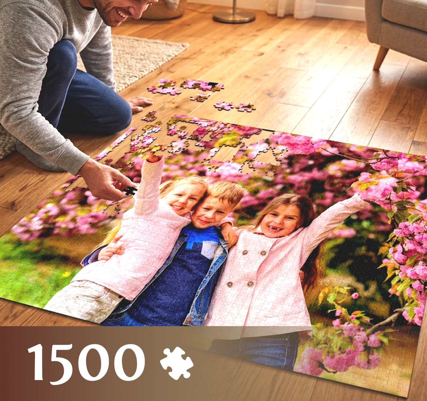 Photo puzzle 1500 pieces 58 x 85 cm / 22.8 x 33.5 inches in a bag