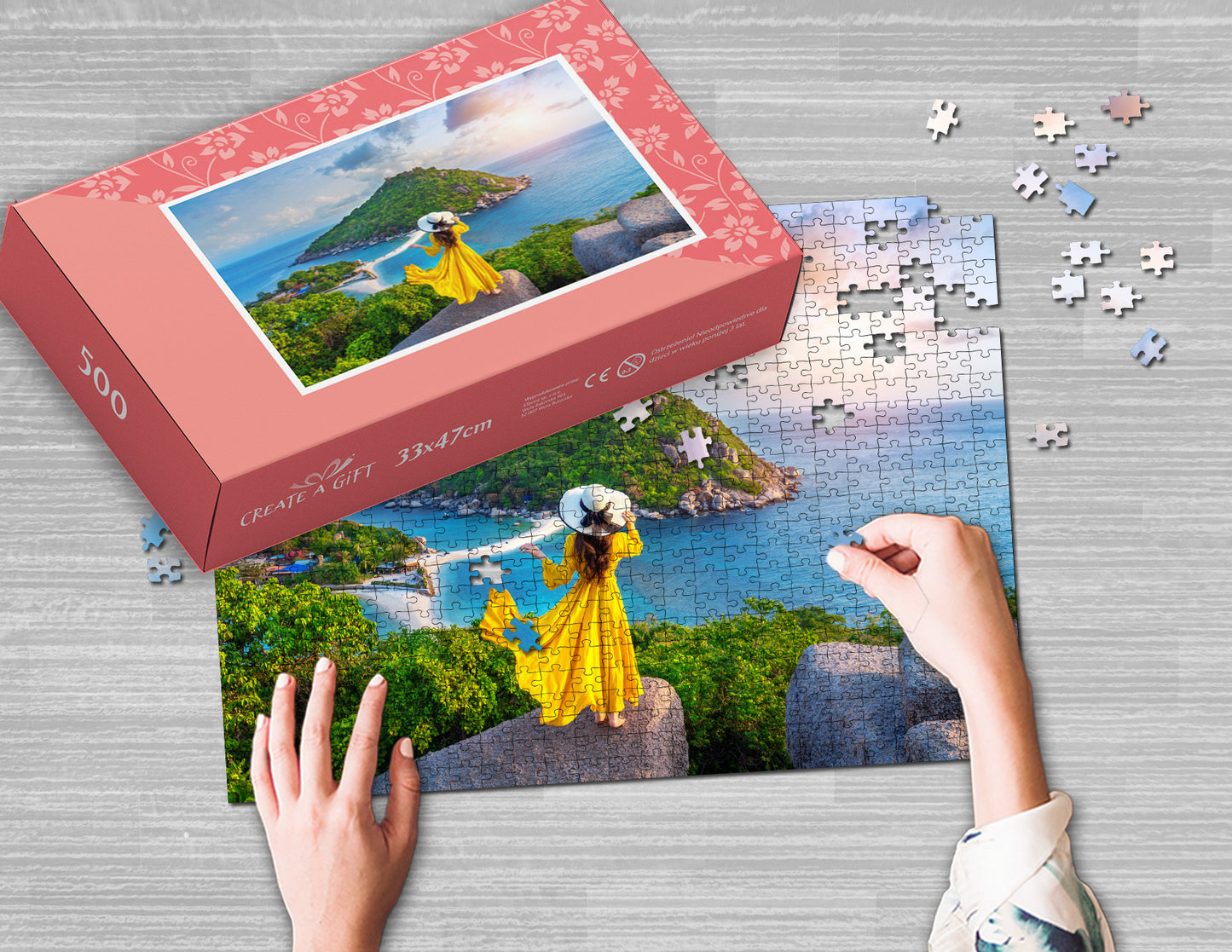 Foto puzzle 500 dílků 33 x 47 cm v KRABIČCE 
