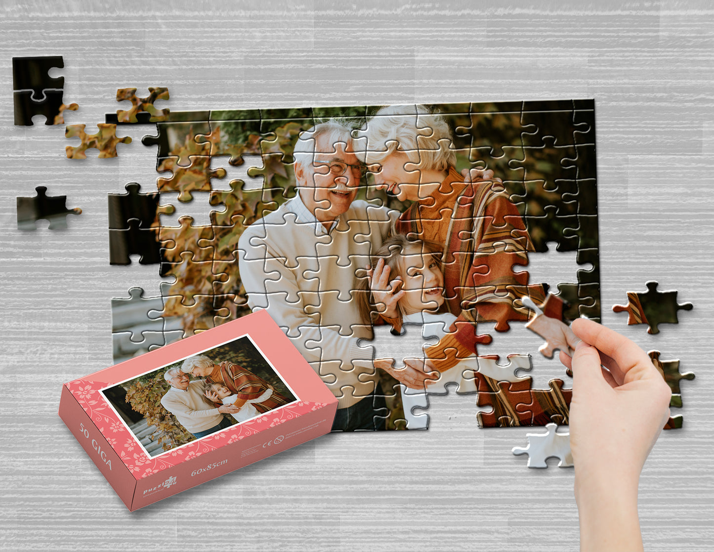 Foto puzzle GIGA 50 velkých dílků 60 x 85 cm v KRABIČCE