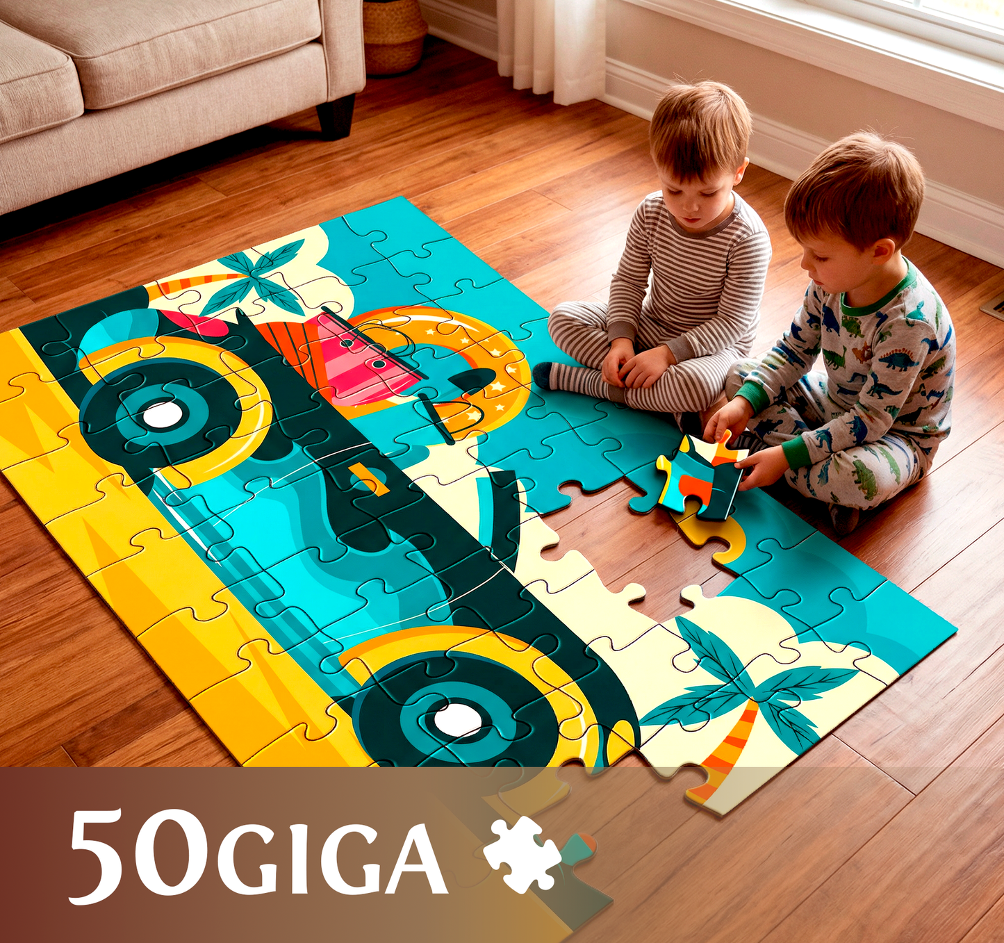 Photo puzzle 50 GIGA pieces  60 x 85 cm / 33.5 x 23.6 inches in a bag