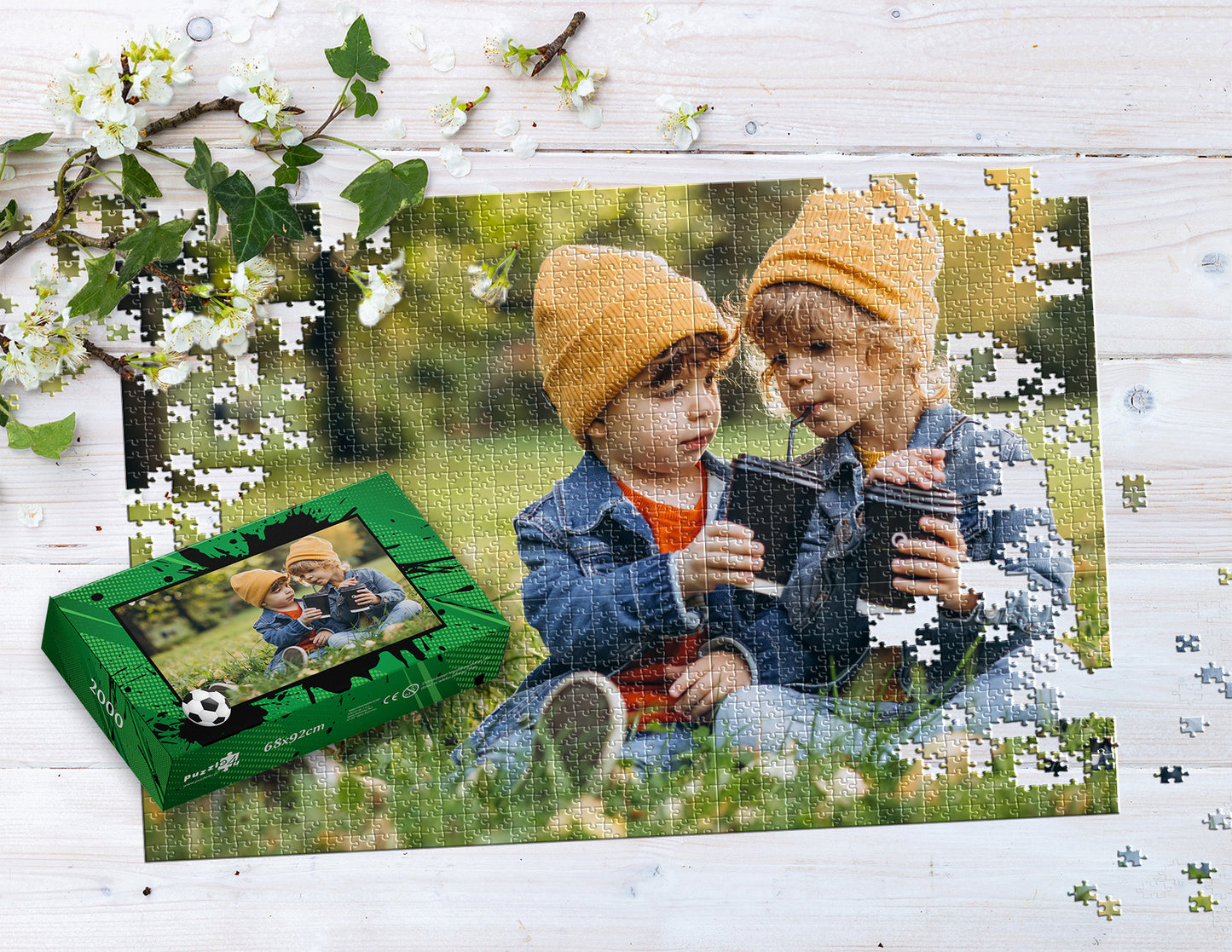 Photo puzzle 2000 pieces 68 x 96 cm / 26.7 x 37.7 inches in a box