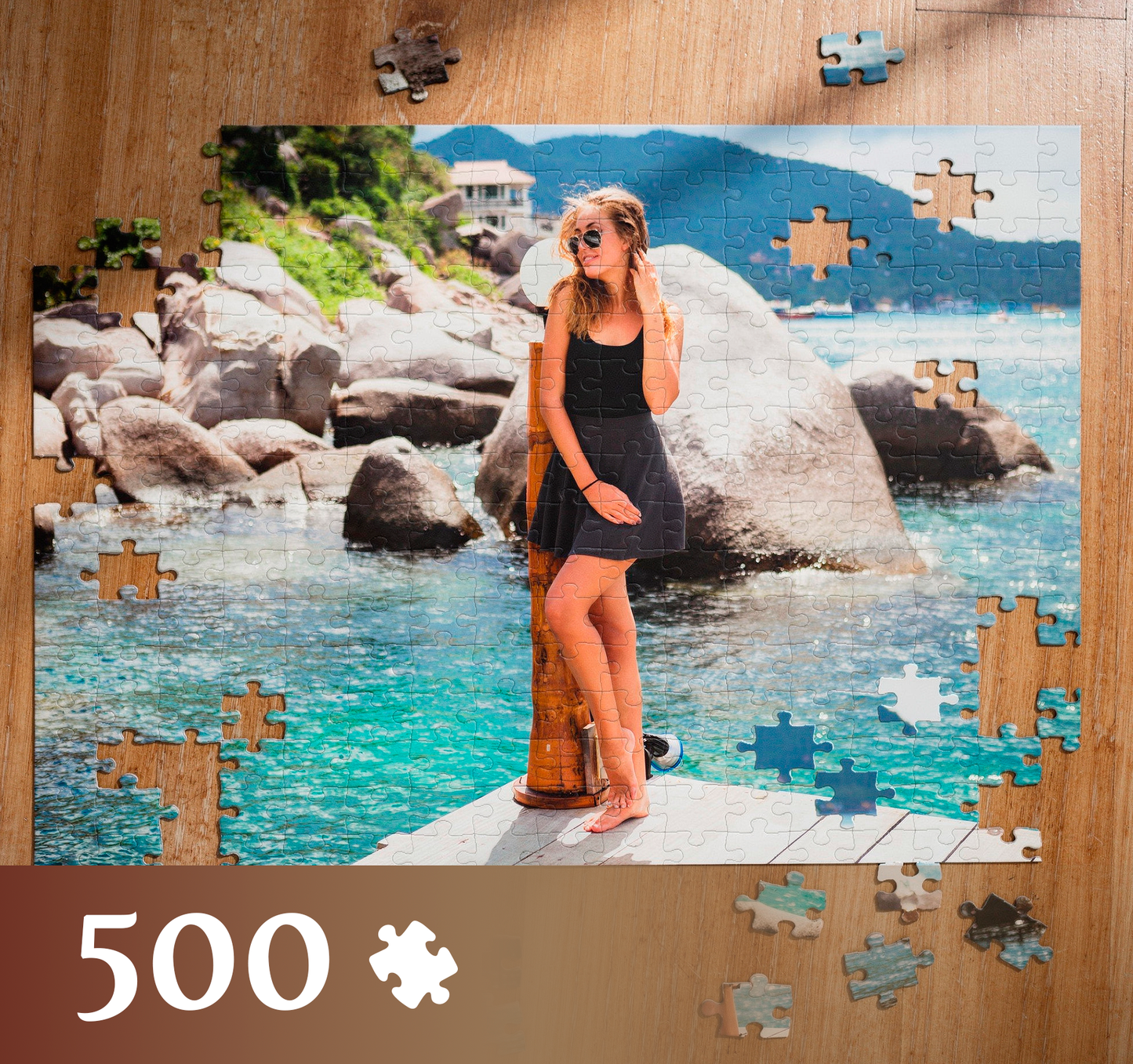 Photo puzzle 500 pieces 33 x 47 cm / 12.9 x 18.5 inches in a bag
